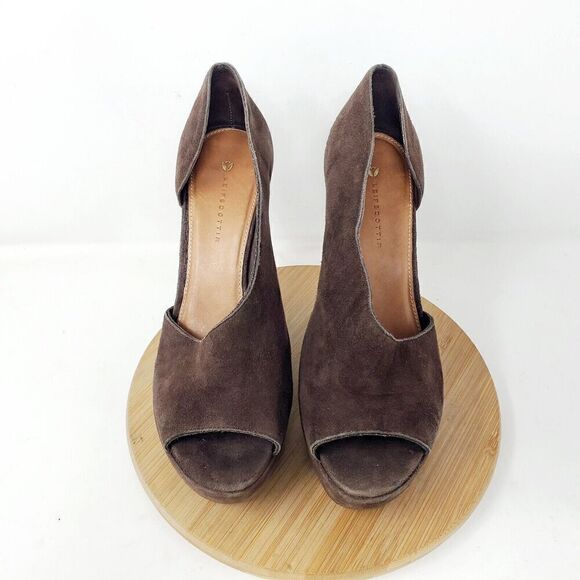 Leifsdottir Wedge Shoes Womens‎ 39 Katerina Brown Suede Platform Cutout - Picture 5 of 13
